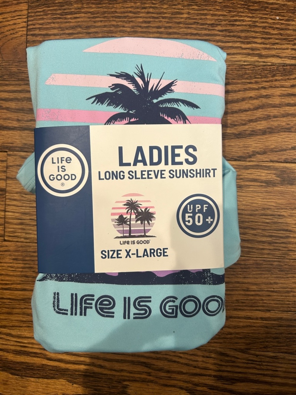Life Is Good Ladies Pastel Palm Long Sleeve Sunshirt XL Ladies